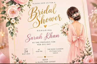 design luxury bridal shower invitations with unique design