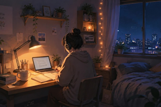 create a lofi animated music visual loop for your channel
