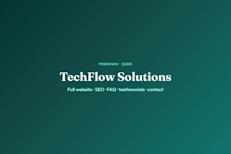 create a professional website or landing page