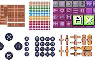 create custom pixel art game UI, hud, icons, assets for your game