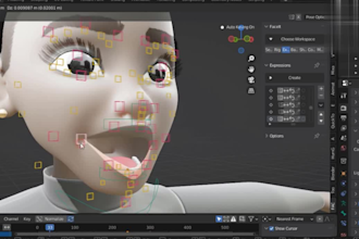 add facial 52 blendshapes to 3d avatar,lens studio rig for livestream,face mocap