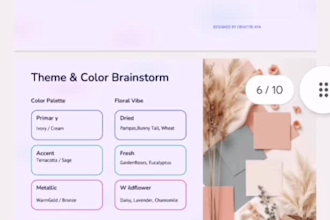 design a luxury boho baby shower planner and event organizer