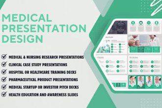 design powerpoint presentation for healthcare, medical, nursing, clinical