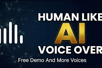 create natural human like ai voice over for youtube,ads,tiktok and podcasts