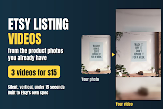 make etsy listing videos from your product photos