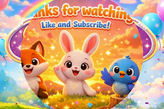 create custom logo animation youtube intro outro for your kids channel
