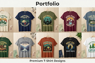 design custom retro vintage t shirt and vector graphics