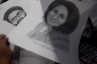 custom hand drawn portrait sketch from photo