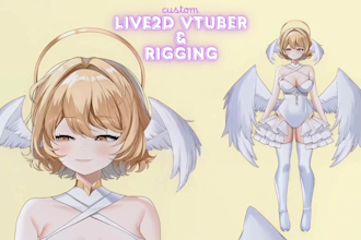 design custom vtuber model live2d rig pro vtuber model pngtuber for vtube studio