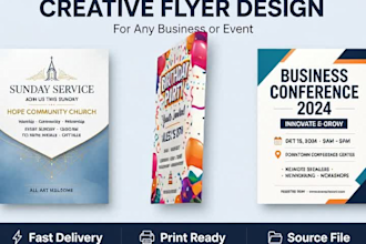 design 3 modern business flyers for salon, pos, and shops