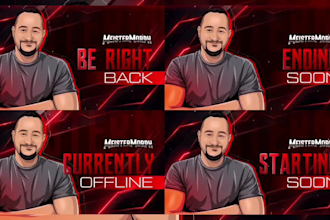 make animated twitch overlay, kick stream overlay package, logo emotes panels