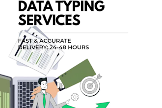do fast and accurate data entry, typing, copy paste, pdf to word