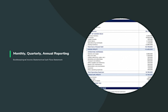 prepare financial statements and monthly reports