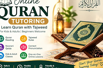 teach quran with tajweed for kids and adults online