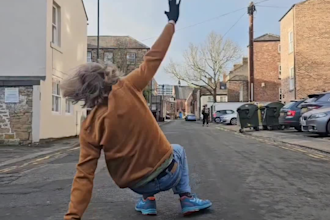 do energetic authentic original couple dance video