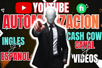 hacer automatizado youtube cash cow canal, cash cow videos en espanol y ingles