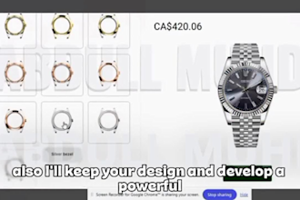 build custom watch configurator using kickflip,  with full store integration