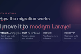 migrate legacy PHP to laravel or upgrade your laravel app