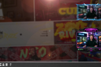 design animated twitch stream overlay