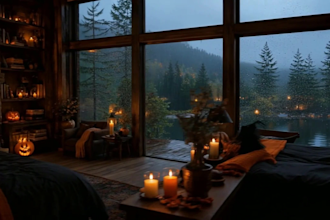 create cozy rain ambient videos for youtube monetization