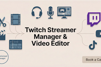 be your professional twitch social media manager and editor