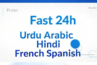 professional translate english to urdu hindi sindhi arabic
