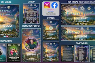 create professional festival posters, event campaign visuals