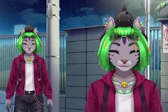 design and draw your furry vtuber model art