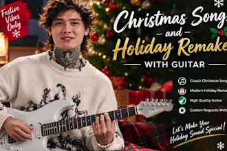 produce christmas songs and holiday remakes with guitar