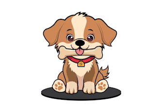 simple cute vector cartoon illustration