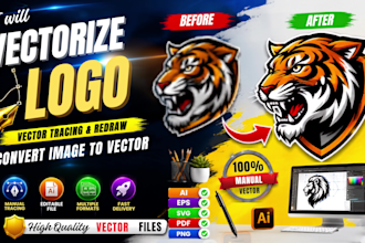 redesign, redraw, modify, edit, update  your logo
