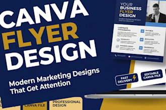 design canva flyer design, business flyer, event flyer, brochure design,
