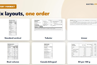 create your fda nutrition facts or supplement facts label