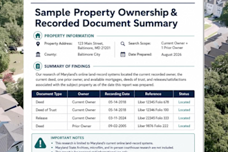 research maryland property ownership and recorded documents