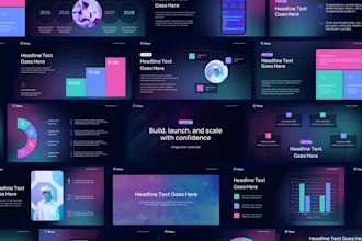 design a professional pitch deck for startups and investors