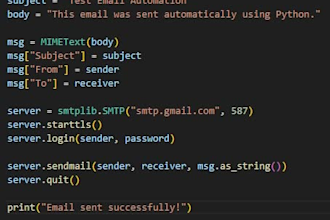 create python email automation and bulk email scripts