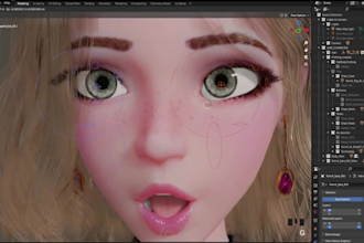 game ready rig,3d nsfw rig for game,body reshaping,arkit ready face rig,live2d