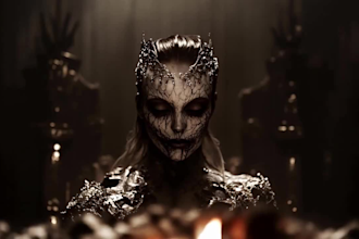 create epic ai dark music video, metal, rap video vfx with stunning visuals