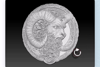 3d bas relief, stl model for cnc router and 3d printing