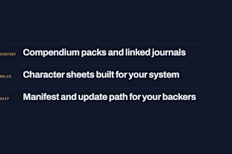 build a custom foundry vtt module for your game or kickstarter