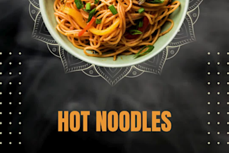 design attractive noodles and restaurant social media posts