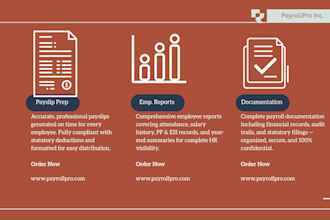 do process payroll, salary, pf, esi, and employee reports
