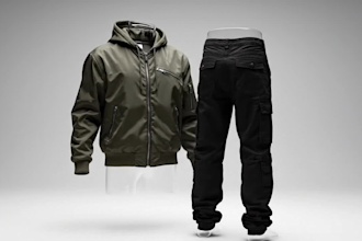 create realistic 3d streetwear clothing mockup for tshirt hoodie brand