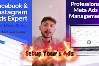 setup meta ads campaign facebook instagram for sale