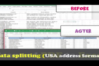 excel data cleaning, formatting and merge and split