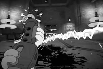 create 2d rubber hose animation, vintage cartoon, and 1930s style animation