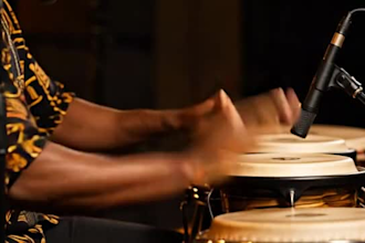 record live afro latin percussion congas bongos cajon djembe for your song