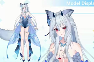 design and rig custom live2d vtuber model for vtube studio