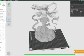 sculpt 3d model anime for 3d printing rendering