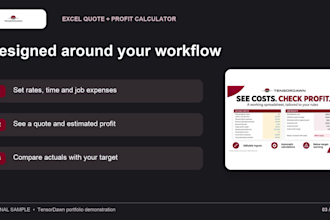 build a custom excel quote and job profit calculator